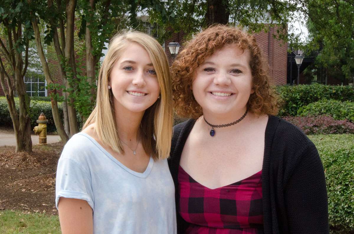 Shorter University freshmen Andrea Davis (left) and Meggan Brisbay are the recipients of the 2017 Little Black Dress Tea Women’s Scholarships.