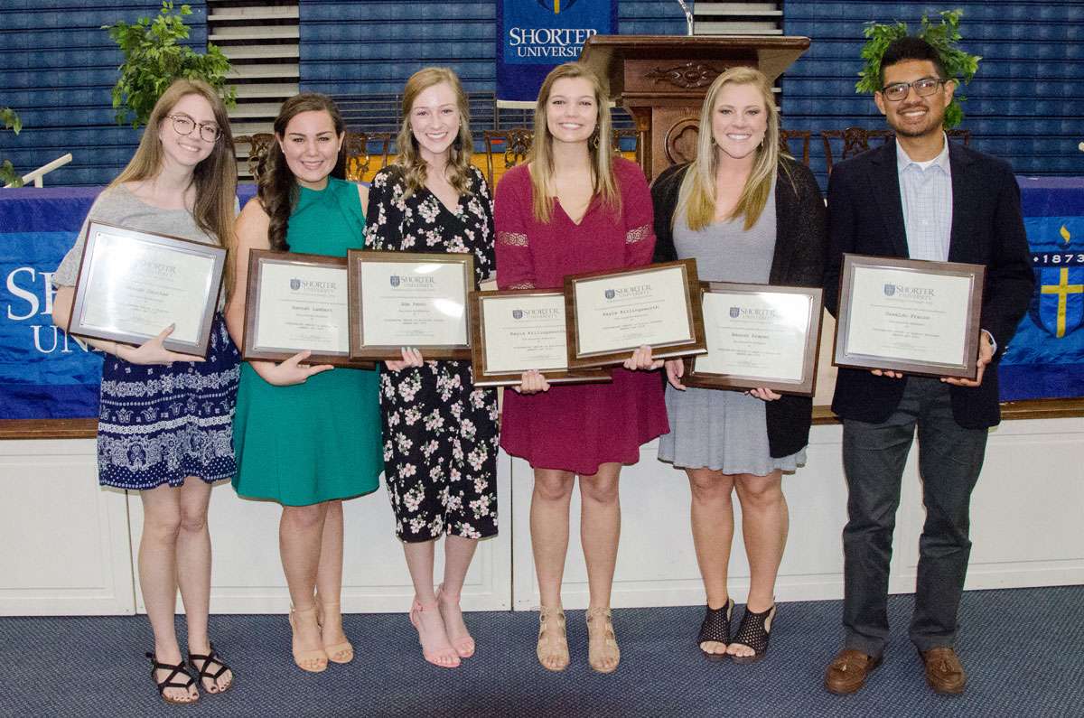 Some of the student winners honored on Awards Day