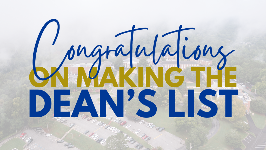Congratulations on making the Dean's List