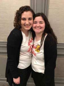 Taylor Barton, left, and Abby Wright