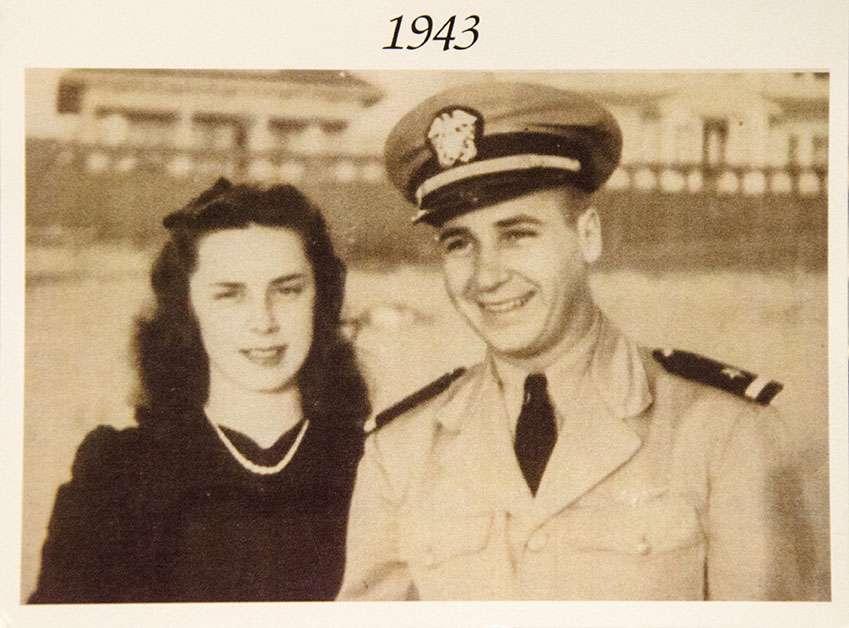 Nelle Brannon and her husband in 1943