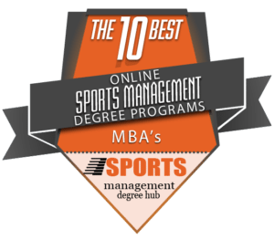 Top 10 Sport Management Program Badge