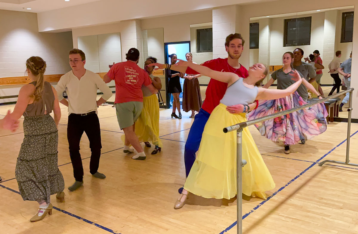 Cinderella cast rehearses