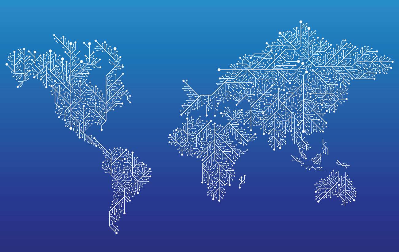 Artistic map of world